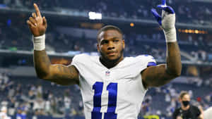 Micah Parsons Celebrating Victory Dallas Cowboys Wallpaper