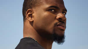 Micah Parsons Intense Closeup Wallpaper