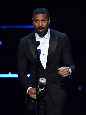 Michael B. Jordan Actor Award Wallpaper