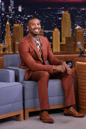 Michael B. Jordan Tonight Show Wallpaper