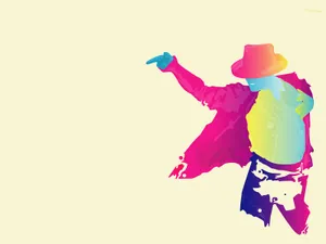 Michael Jackson Colorful Vector Art Wallpaper
