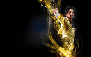 Michael Jackson In Gold-plated Outfit Wallpaper