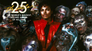 Michael Jackson In His Iconic Thriller Music Video Wallpaper