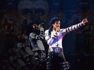 Michael Jackson Performingon Stage Wallpaper