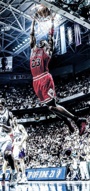 Michael Jordan Dazzles While Holding The Newest Iphone Wallpaper