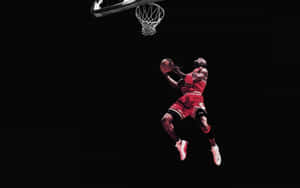 Michael Jordan Dunking In Black & White Wallpaper