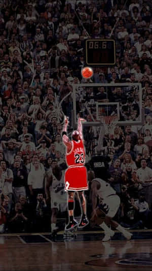 Michael Jordan In His Iconic Jersey Wallpaper