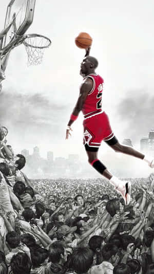 Michael Jordan Iphone Color Edit Wallpaper