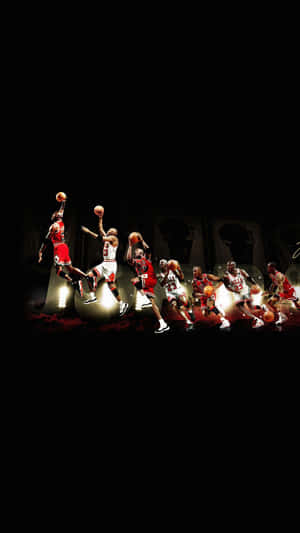 Michael Jordan Jumping Iphone Wallpaper Wallpaper