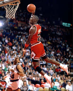 Michael Jordan Thunderous Dunk Wallpaper