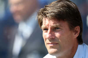 Michael Laudrup Looks On Before Game Wallpaper