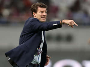 Michael Laudrup Making A Gesture Wallpaper