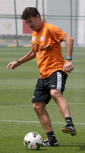 Michael Laudrup Teaching How To Dribble Wallpaper