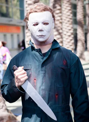 Michael Myers Cosplay Outdoor Wallpaper