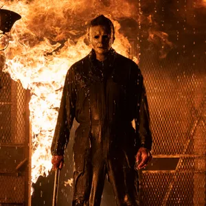 Michael Myers Fire Backdrop Wallpaper