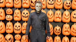 Michael Myers Halloween Ends Pumpkin Wall Wallpaper