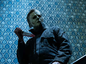 Michael Myers Halloween Ends Standing With Knife Wallpaper