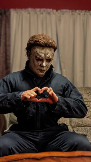 Michael Myers Heart Gesture Wallpaper
