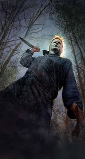 Michael Myers Phone Poster Design Wallpaper