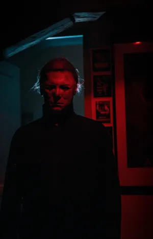 Michael Myers Red Blue Glow Wallpaper
