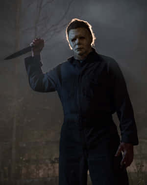 Michael Myers With His Signature Knife Wallpaper