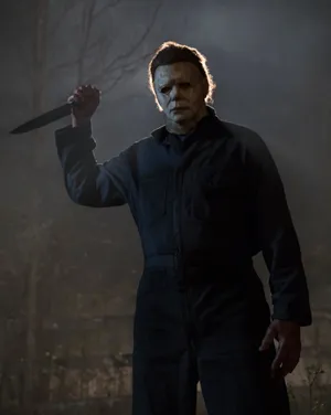Michael Myers With His Signature Knife Wallpaper