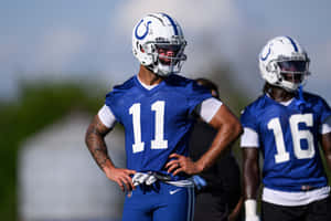 Michael Pittman Jr Colts Training Session Wallpaper