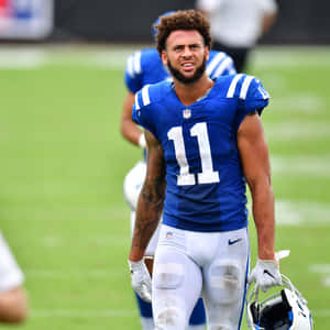 Michael Pittman Jr On Field Wallpaper