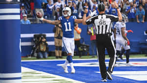 Michael Pittman Jr Touchdown Celebration Wallpaper