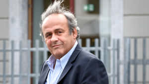 Michel Platini Smirk Football Icon Candid Photography Wallpaper