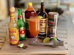 Michelada Ingredientsand Dos Equis Beer Wallpaper