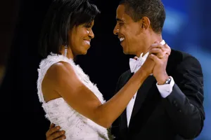 Michelle Obama And Barack Obama Dancing Wallpaper