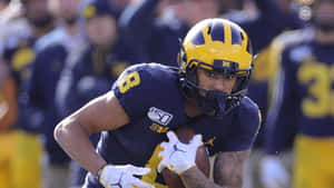 Michigan Football Player Action Shot Wallpaper