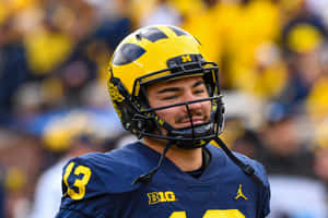 Michigan Football Player Portrait Wallpaper