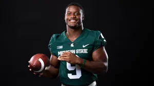 Michigan State Football Player Portrait Wallpaper