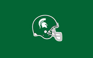 Michigan State Spartans Logo On A Green Background Wallpaper