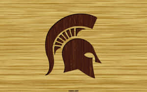 Michigan State Spartans Woodcut Wallpaper