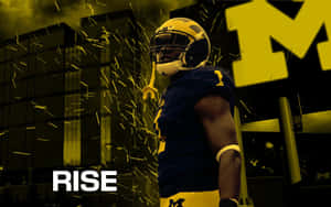 Michigan Wolverines Football Team In Action Wallpaper