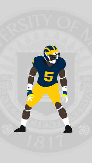 Michigan Wolverines Football Team On The Field Wallpaper