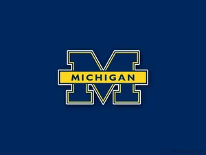 Michigan Wolverines Football Team On The Field Wallpaper
