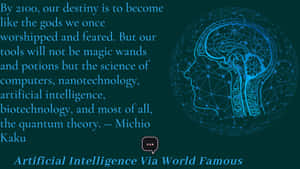 Michio Kaku Quoteon Technologyand Destiny Wallpaper