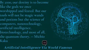 Michio Kaku Quoteon Technologyand Destiny Wallpaper