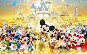 Mickey Mouse And Minnie Mouse Smile Brightly At The Audience On The Disney Mac Wallpaper