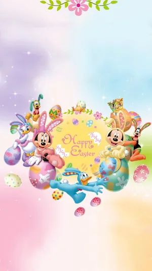 Mickey Mouse Clubhouse Happy Easter Poster Wallpaper