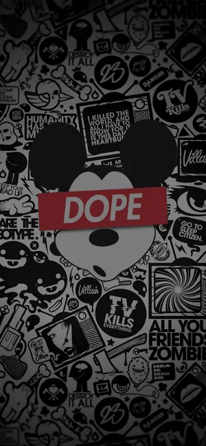 Mickey Mouse Dope Designer Iphone Wallpaper
