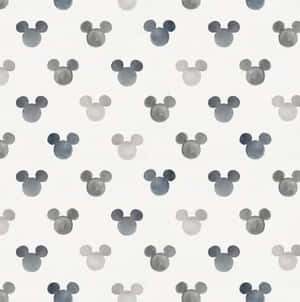 Mickey Mouse Ears Black And Grey Theme Wallpaper