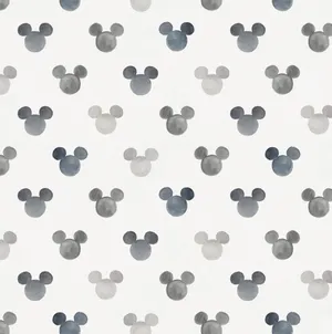 Mickey Mouse Ears Black And Grey Theme Wallpaper