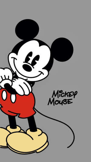 Mickey Mouse Looking Cool And Fashionably Dressed Wallpaper