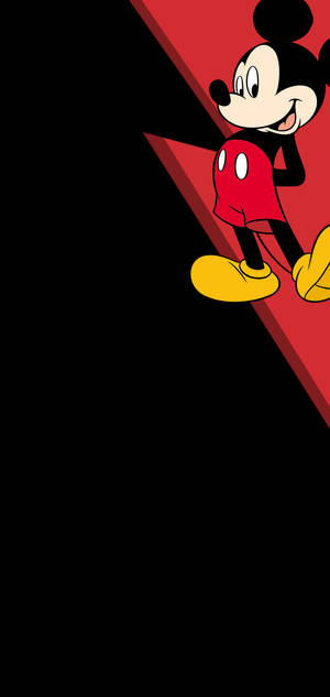 Mickey Mouse On Galaxy S10+ Screen Wallpaper