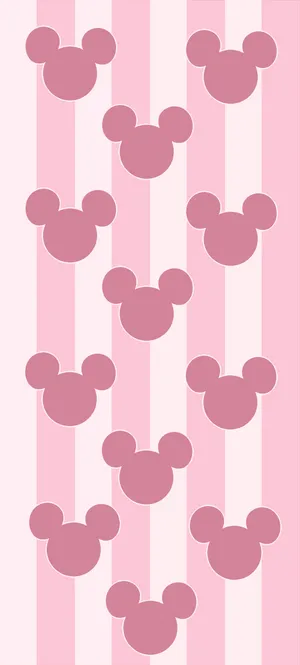 Mickey Pink Disney Logo Wallpaper